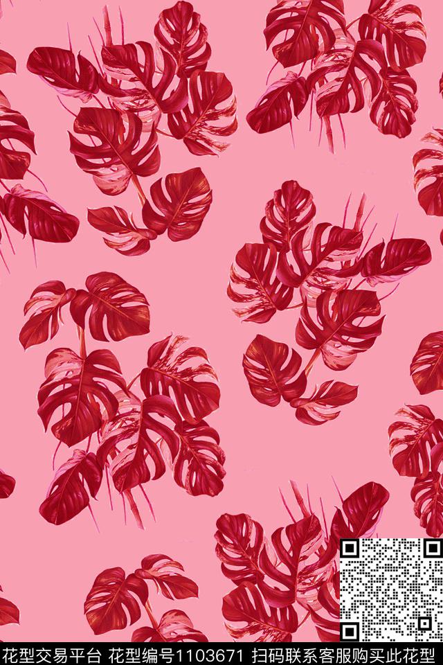 数码华亿平台黑底花卉花卉数码印花华亿平台下载（图片编号: 1103671） - 瓦栏（Walan）