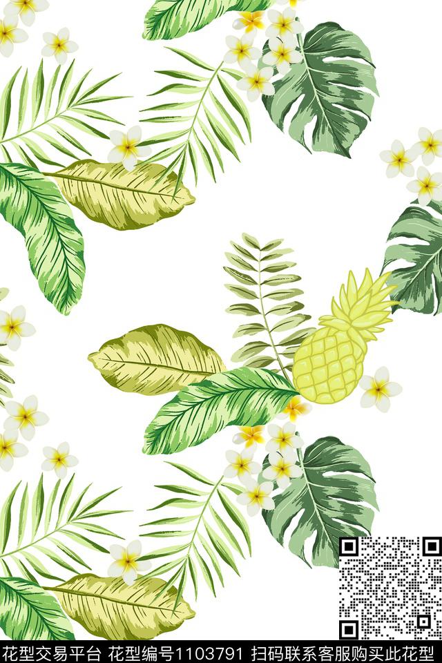 绿植树叶热带华亿平台花卉植物传统印花华亿平台下载（图片编号: 1103791） - 瓦栏（Walan）