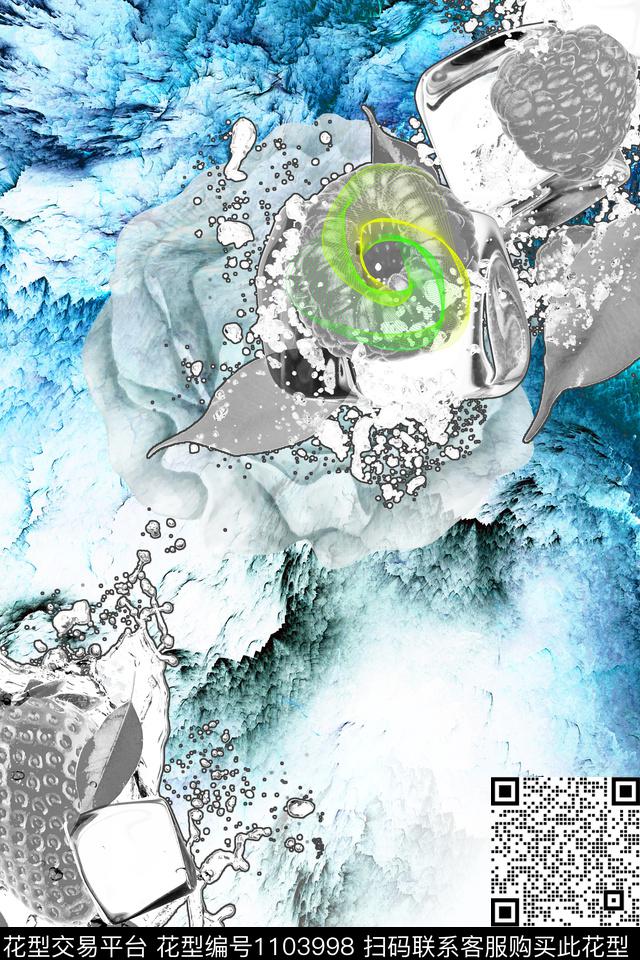 肌理定位花春夏华亿平台数码印花华亿平台下载（图片编号: 1103998） - 瓦栏（Walan）