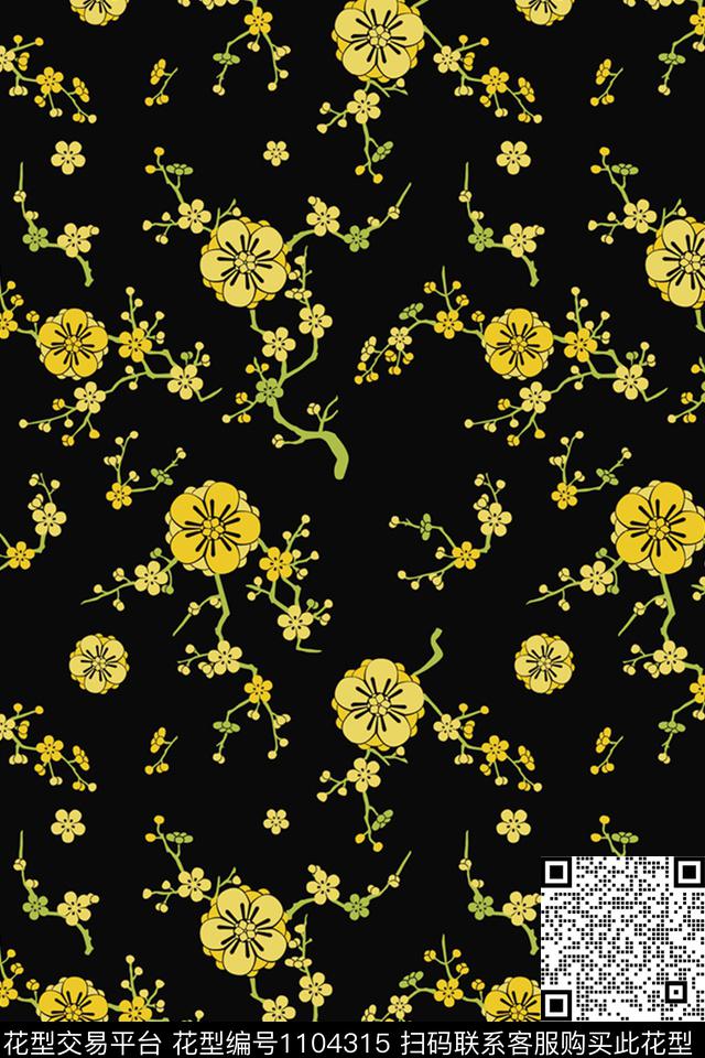 田园数码华亿平台小碎花数码印花华亿平台下载（图片编号: 1104315） - 瓦栏（Walan）