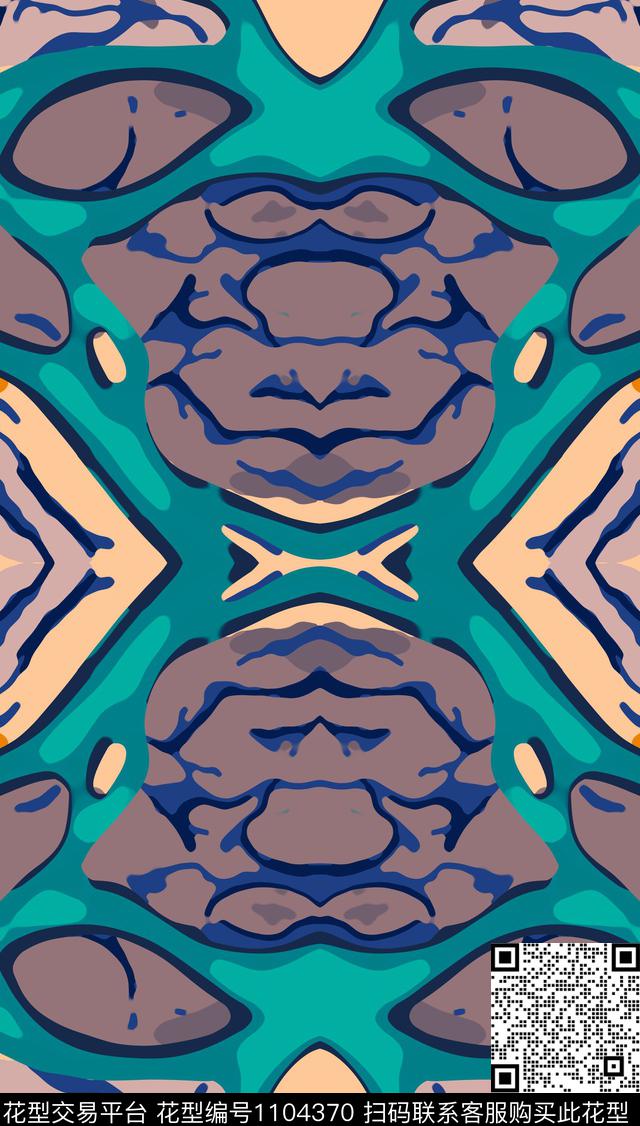 趣味抽象潮牌数码印花华亿平台下载（图片编号: 1104370） - 瓦栏（Walan）