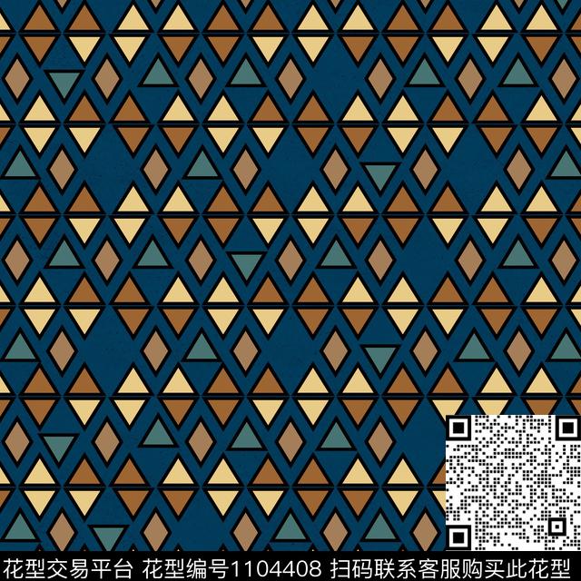 几何棉麻女装数码印花华亿平台下载（图片编号: 1104408） - 瓦栏（Walan）