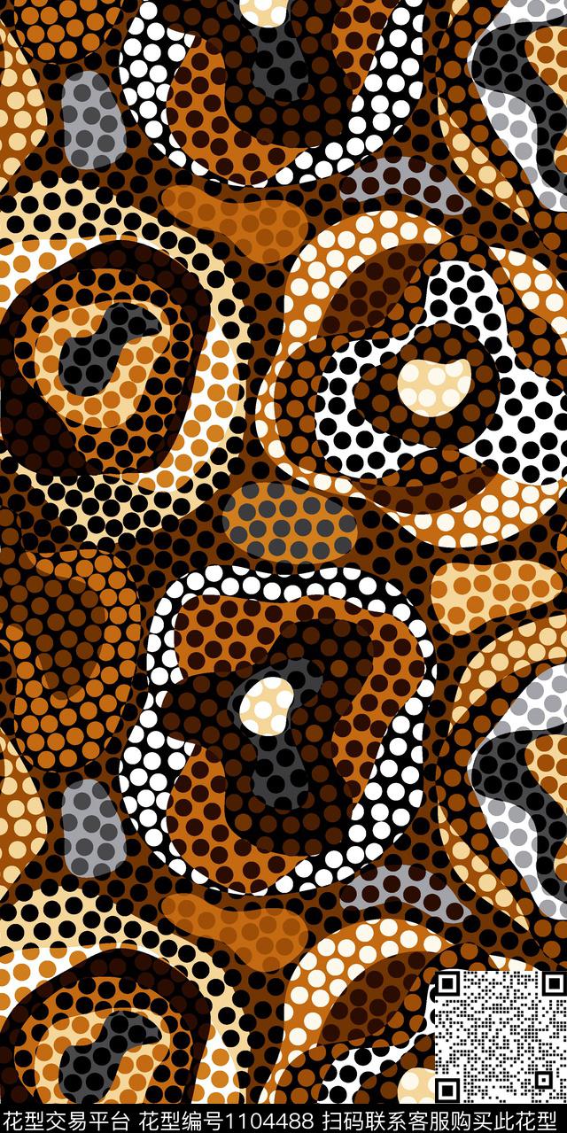 数码华亿平台几何花卉数码印花华亿平台下载（图片编号: 1104488） - 瓦栏（Walan）