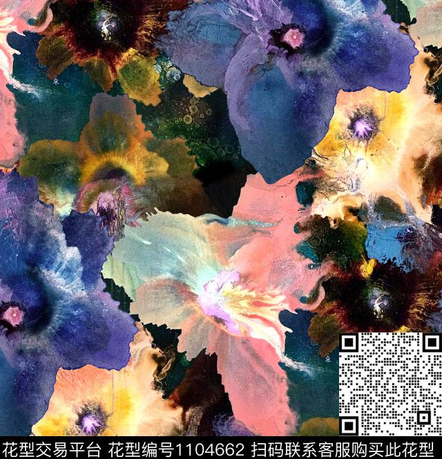 香云纱雪纺抽象数码印花华亿平台下载（图片编号: 1104662） - 瓦栏（Walan）