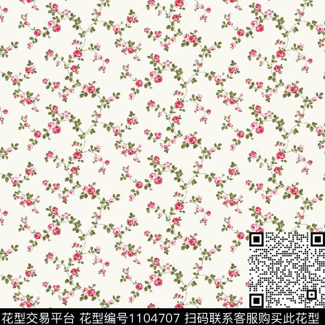 田园矢量小碎花传统印花华亿平台下载（图片编号: 1104707） - 瓦栏（Walan）