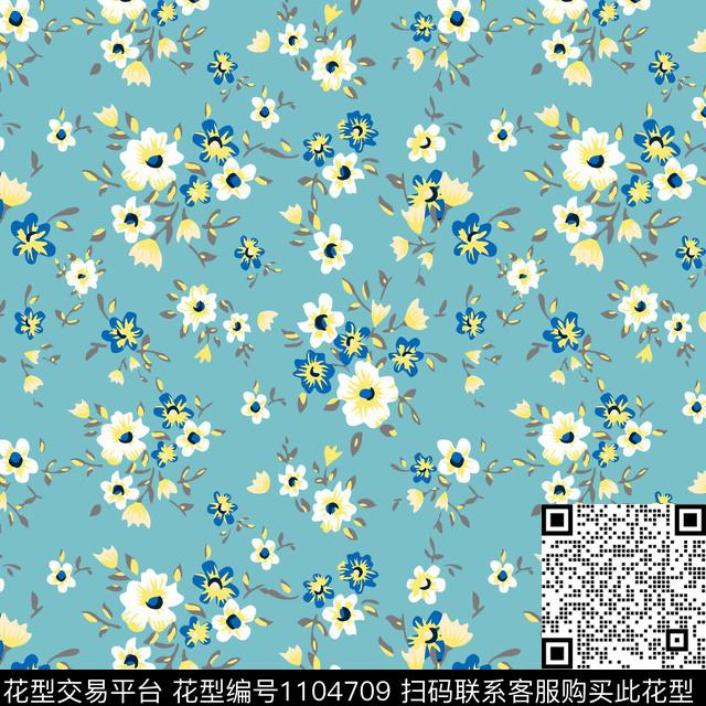 田园矢量小碎花传统印花华亿平台下载（图片编号: 1104709） - 瓦栏（Walan）