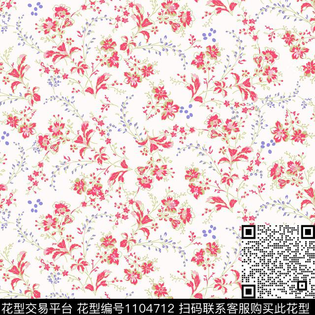 田园矢量小碎花传统印花华亿平台下载（图片编号: 1104712） - 瓦栏（Walan）