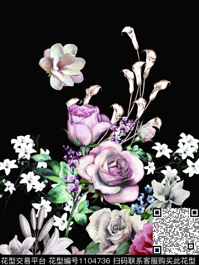 数码华亿平台定位花花卉数码印花华亿平台下载（图片编号: 1104736） - 瓦栏（Walan）