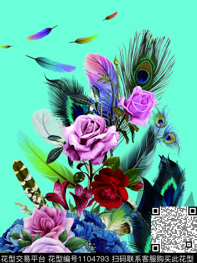 数码华亿平台小碎花定位花数码印花华亿平台下载（图片编号: 1104793） - 瓦栏（Walan）