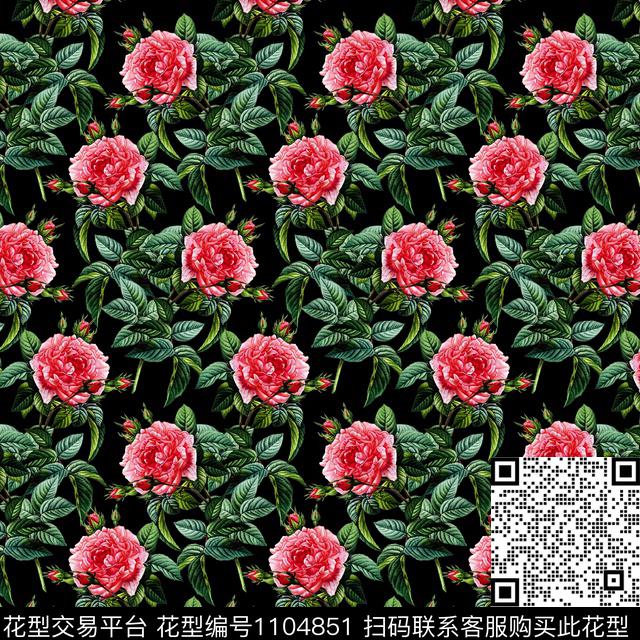 数码华亿平台花卉女装数码印花华亿平台下载（图片编号: 1104851） - 瓦栏（Walan）