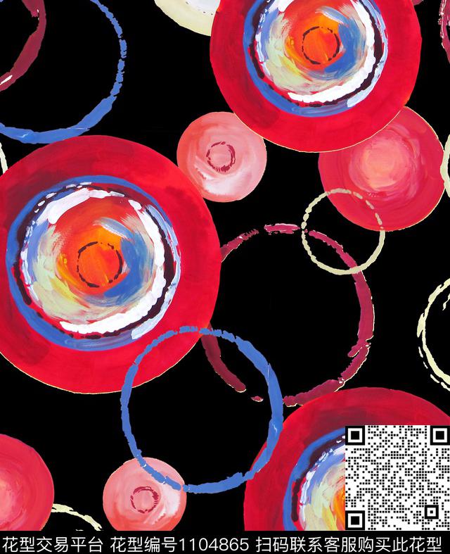 肌理线条笔触数码印花华亿平台下载（图片编号: 1104865） - 瓦栏（Walan）