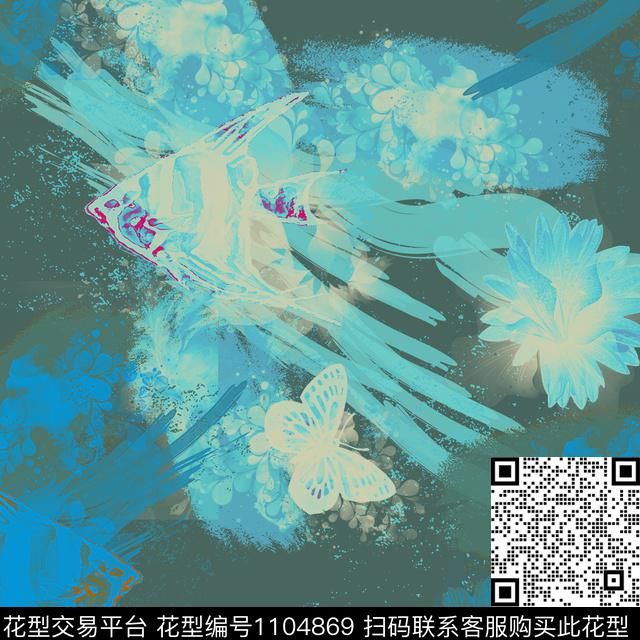 创意几何抽象数码印花华亿平台下载（图片编号: 1104869） - 瓦栏（Walan）