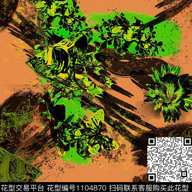 创意几何抽象数码印花华亿平台下载（图片编号: 1104870） - 瓦栏（Walan）