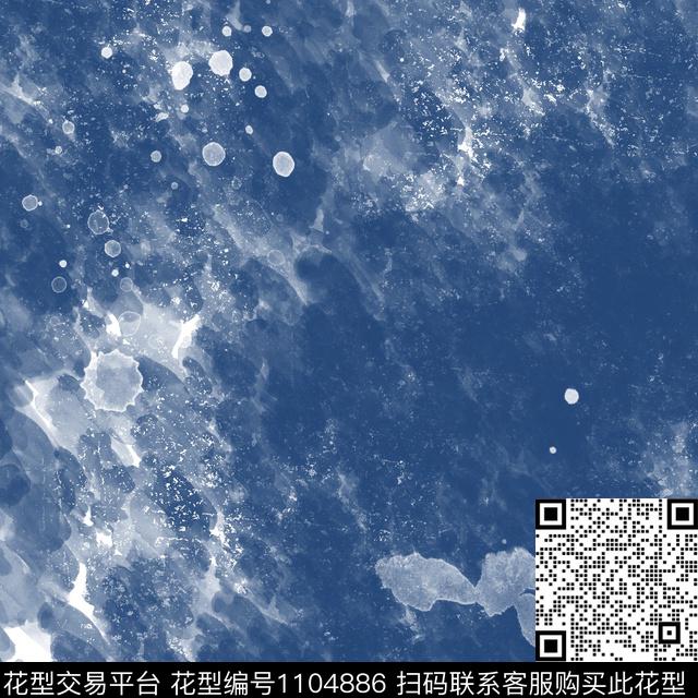 春夏华亿平台扎染华亿平台清爽底花卉数码印花华亿平台下载（图片编号: 1104886） - 瓦栏（Walan）