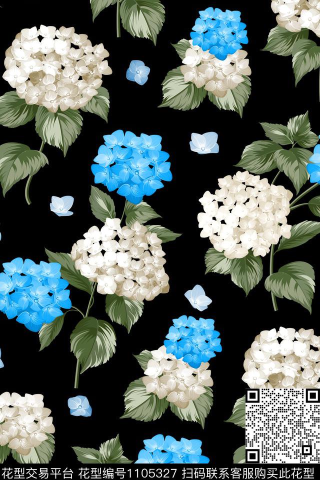 纹理花卉绣花球数码印花华亿平台下载（图片编号: 1105327） - 瓦栏（Walan）