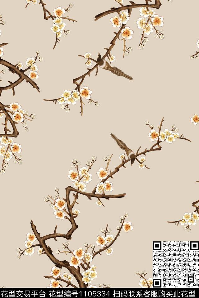 数码华亿平台休闲花卉数码印花华亿平台下载（图片编号: 1105334） - 瓦栏（Walan）