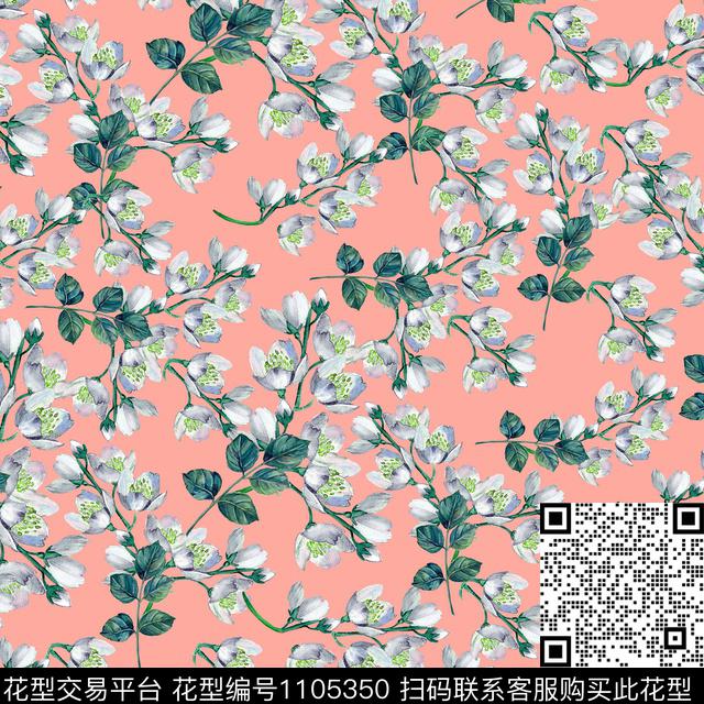 数码华亿平台小碎花花卉数码印花华亿平台下载（图片编号: 1105350） - 瓦栏（Walan）