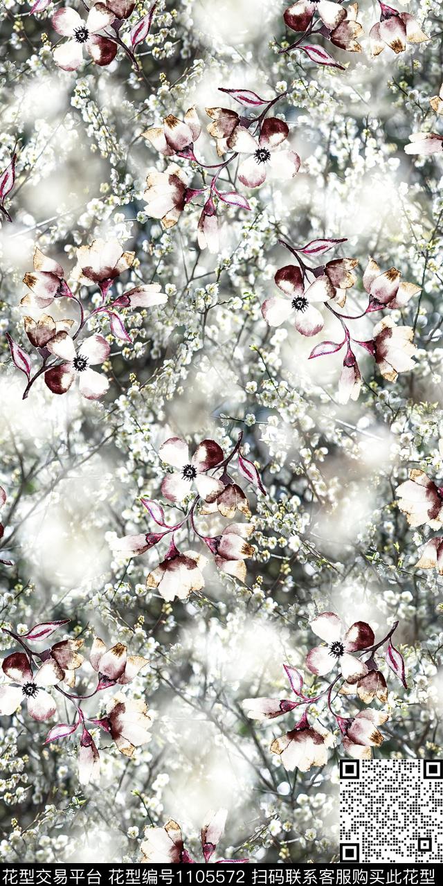 数码华亿平台大牌风花卉数码印花华亿平台下载（图片编号: 1105572） - 瓦栏（Walan）