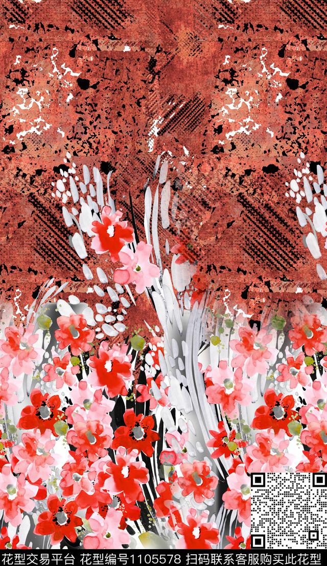 肌理中老年定位花数码印花华亿平台下载（图片编号: 1105578） - 瓦栏（Walan）