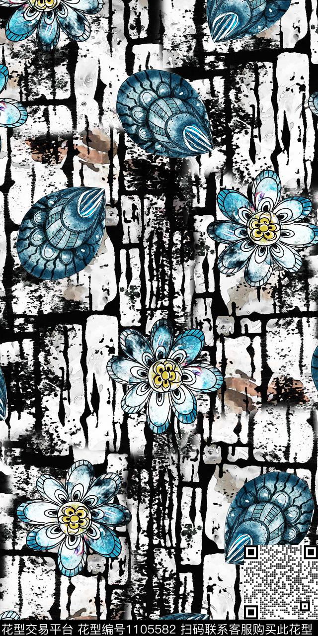 数码华亿平台大牌风民族风数码印花华亿平台下载（图片编号: 1105582） - 瓦栏（Walan）