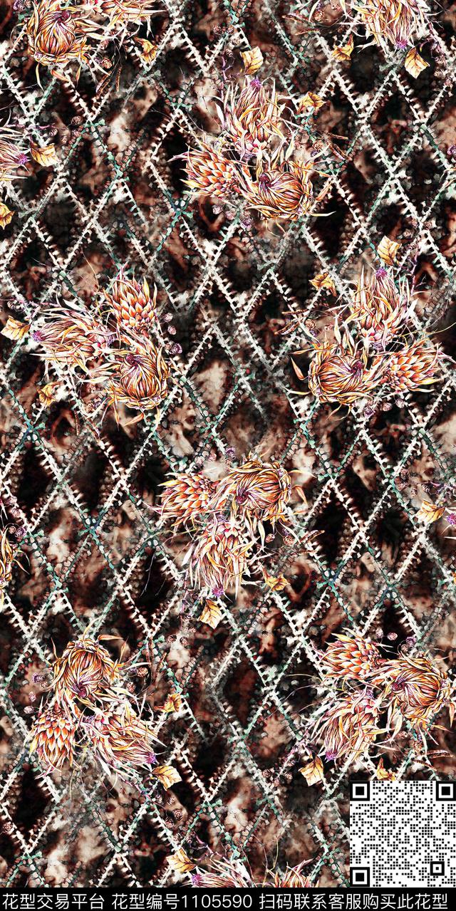 数码华亿平台大牌风民族风数码印花华亿平台下载（图片编号: 1105590） - 瓦栏（Walan）