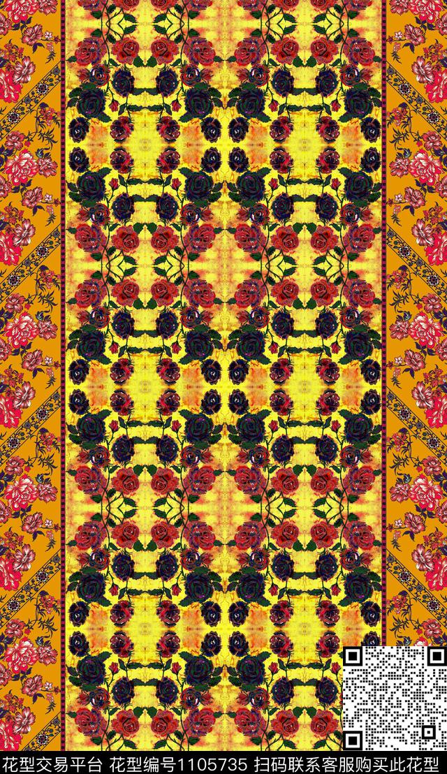 数码华亿平台复古定位花数码印花华亿平台下载（图片编号: 1105735） - 瓦栏（Walan）