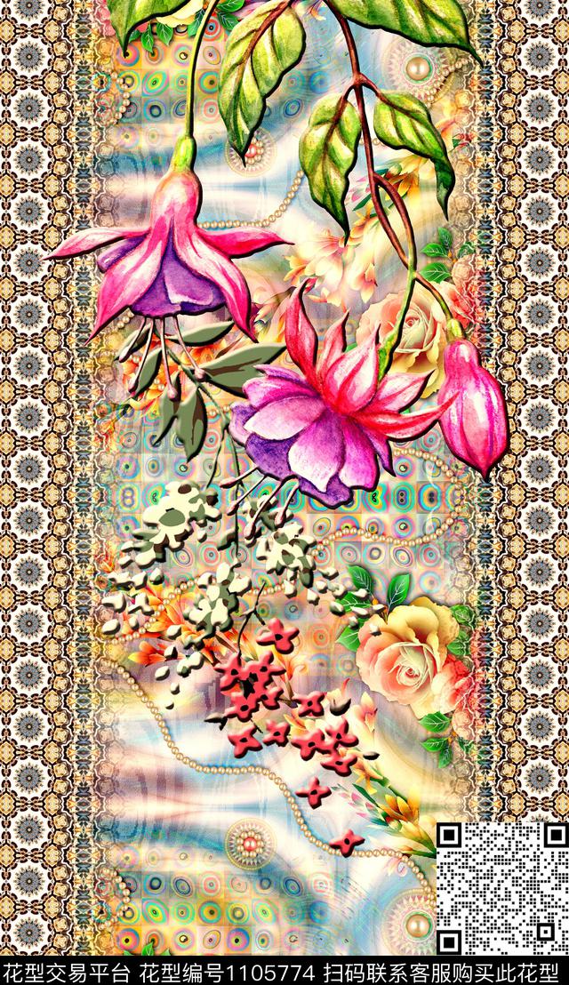 数码华亿平台复古定位花数码印花华亿平台下载（图片编号: 1105774） - 瓦栏（Walan）