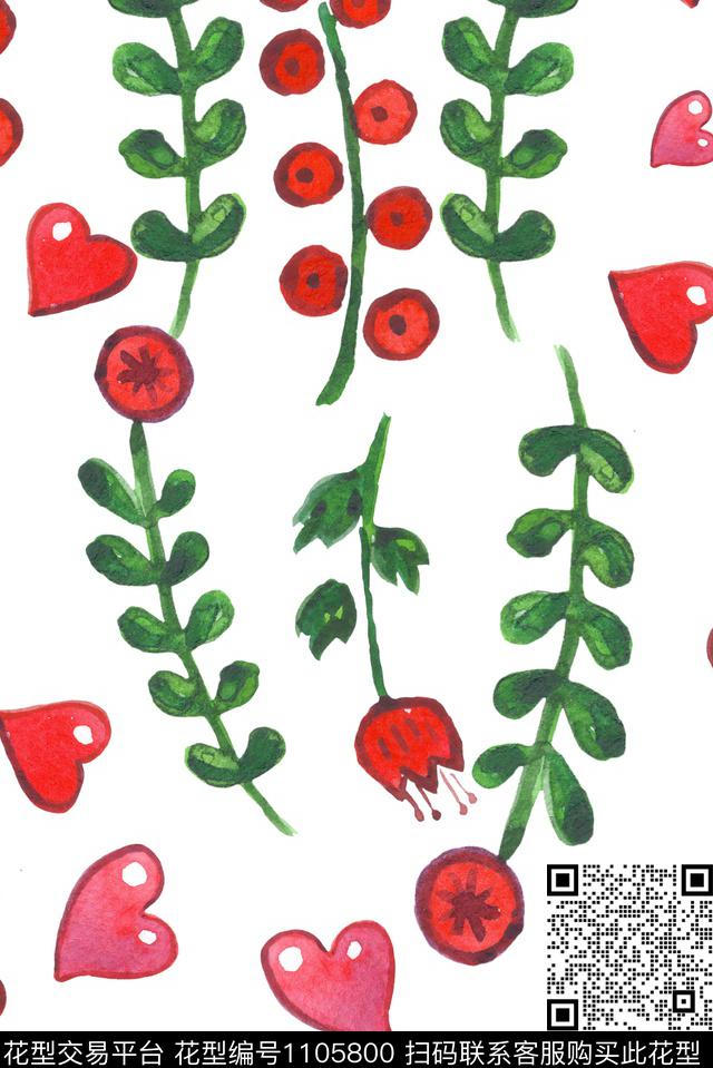 数码华亿平台花卉手绘花卉数码印花华亿平台下载（图片编号: 1105800） - 瓦栏（Walan）