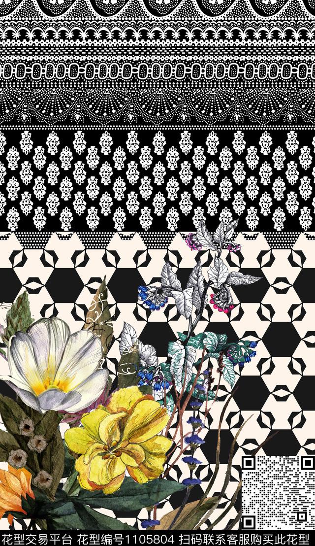 数码华亿平台复古定位花数码印花华亿平台下载（图片编号: 1105804） - 瓦栏（Walan）