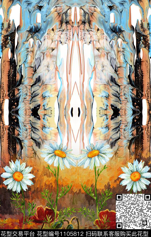 复古波西米亚民族风数码印花华亿平台下载（图片编号: 1105812） - 瓦栏（Walan）