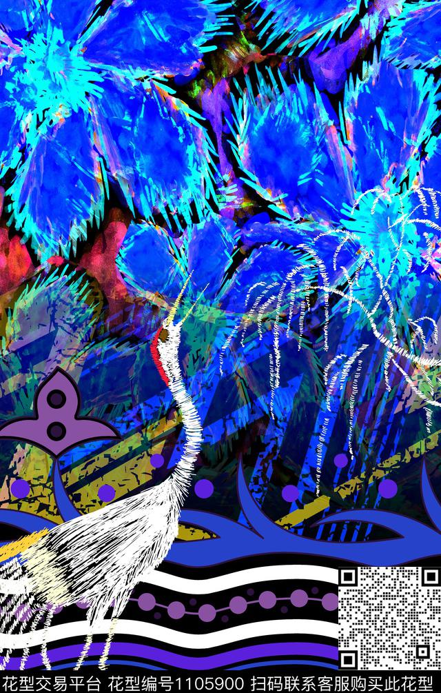 复古波西米亚民族风数码印花华亿平台下载（图片编号: 1105900） - 瓦栏（Walan）