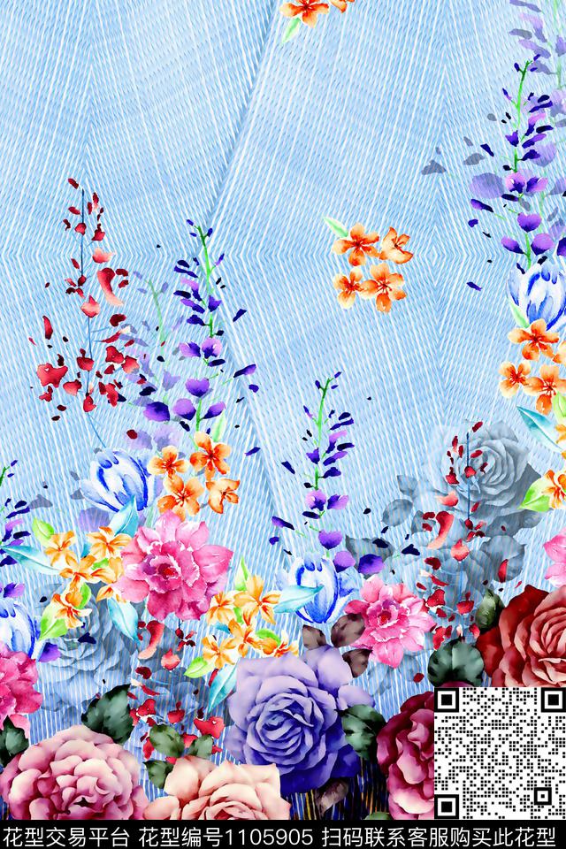 数码华亿平台大牌风花卉数码印花华亿平台下载（图片编号: 1105905） - 瓦栏（Walan）