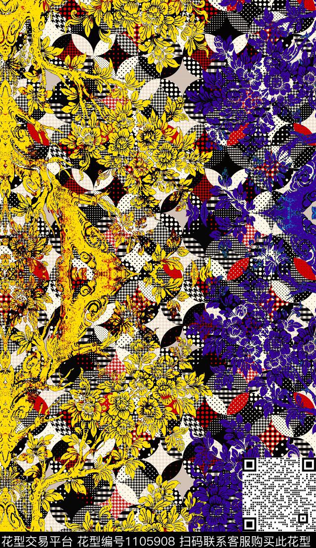 复古波西米亚民族风数码印花华亿平台下载（图片编号: 1105908） - 瓦栏（Walan）