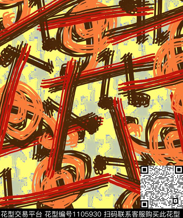 创意混合拼接几何数码印花华亿平台下载（图片编号: 1105930） - 瓦栏（Walan）