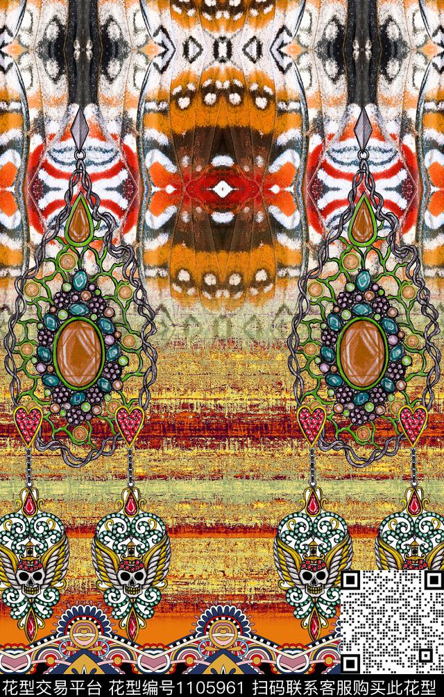 中老年复古定位花传统印花华亿平台下载（图片编号: 1105961） - 瓦栏（Walan）