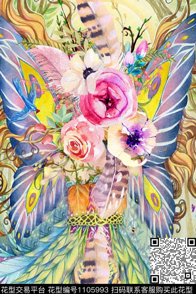 数码华亿平台定位花大牌风数码印花华亿平台下载（图片编号: 1105993） - 瓦栏（Walan）