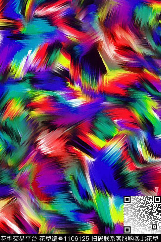 中老年炫彩几何数码印花华亿平台下载（图片编号: 1106125） - 瓦栏（Walan）