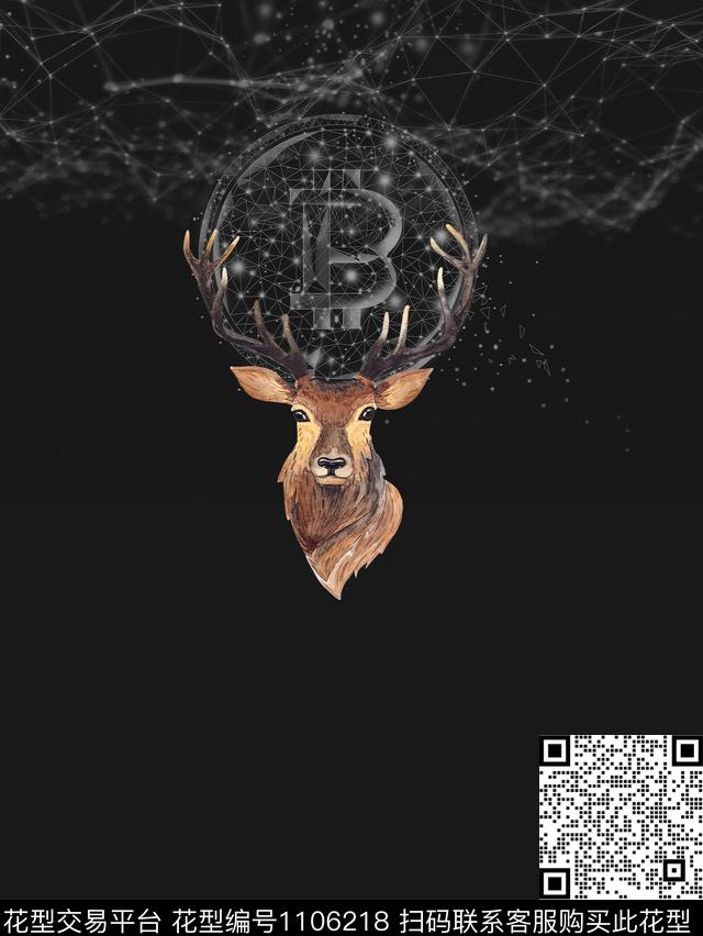 创意动物艺术数码印花华亿平台下载（图片编号: 1106218） - 瓦栏（Walan）