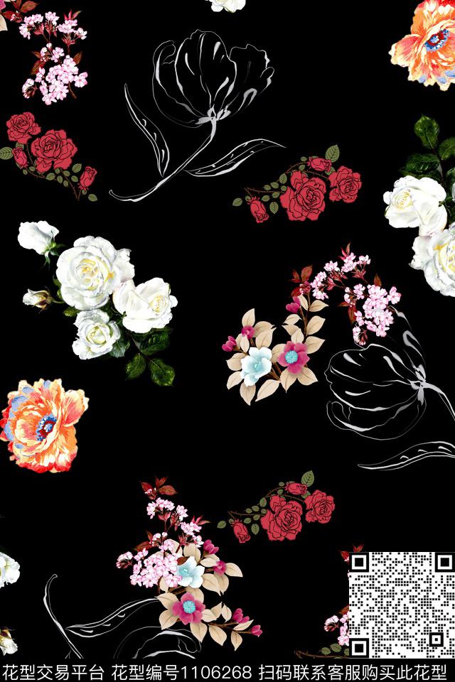 数码华亿平台小碎花花卉数码印花华亿平台下载（图片编号: 1106268） - 瓦栏（Walan）