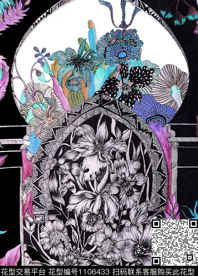 箱包趣味创意传统印花华亿平台下载（图片编号: 1106433） - 瓦栏（Walan）