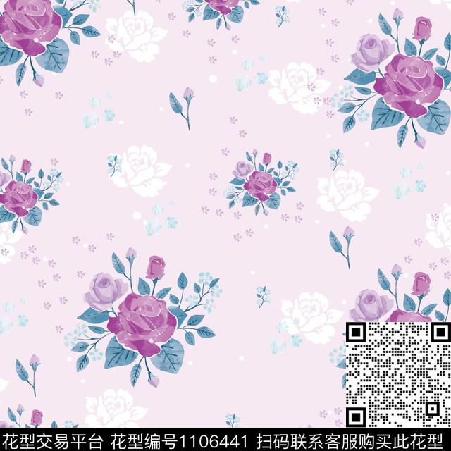 田园数码华亿平台小碎花数码印花华亿平台下载（图片编号: 1106441） - 瓦栏（Walan）