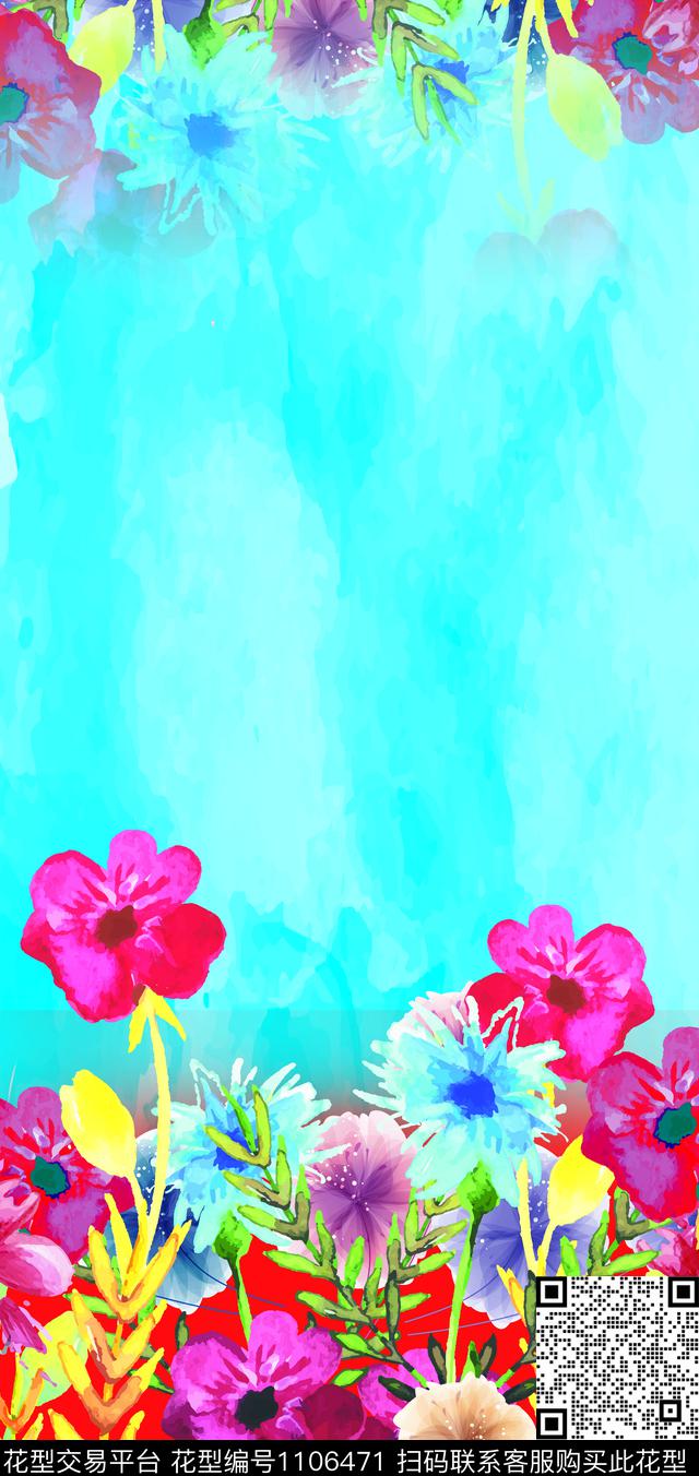 数码华亿平台印花定位花数码印花华亿平台下载（图片编号: 1106471） - 瓦栏（Walan）