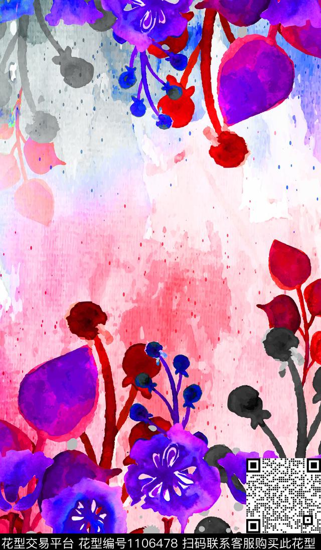 数码华亿平台印花定位花数码印花华亿平台下载（图片编号: 1106478） - 瓦栏（Walan）