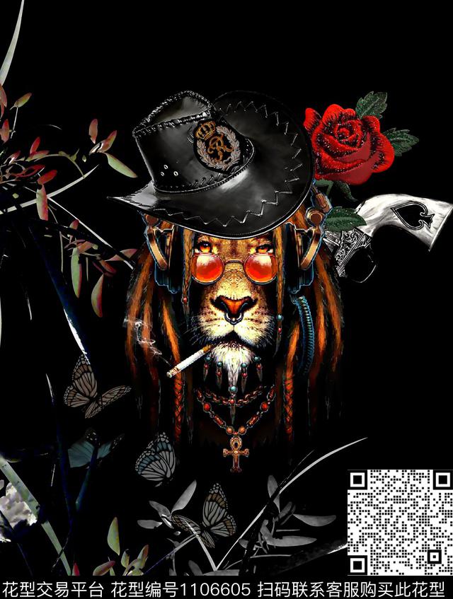 狮子数码华亿平台大牌风数码印花华亿平台下载（图片编号: 1106605） - 瓦栏（Walan）