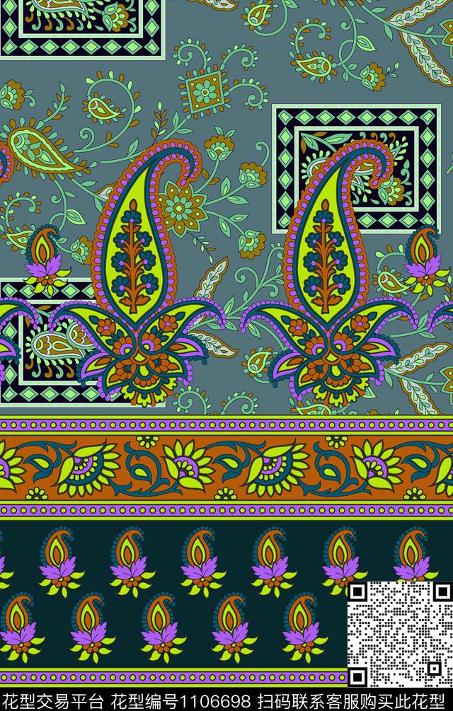 中老年复古大牌风数码印花华亿平台下载（图片编号: 1106698） - 瓦栏（Walan）