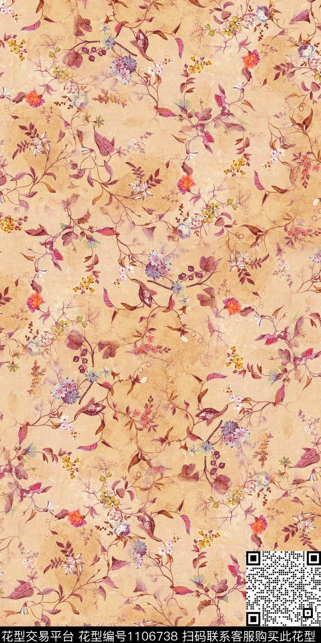 小碎花民族风数码印花华亿平台下载（图片编号: 1106738） - 瓦栏（Walan）