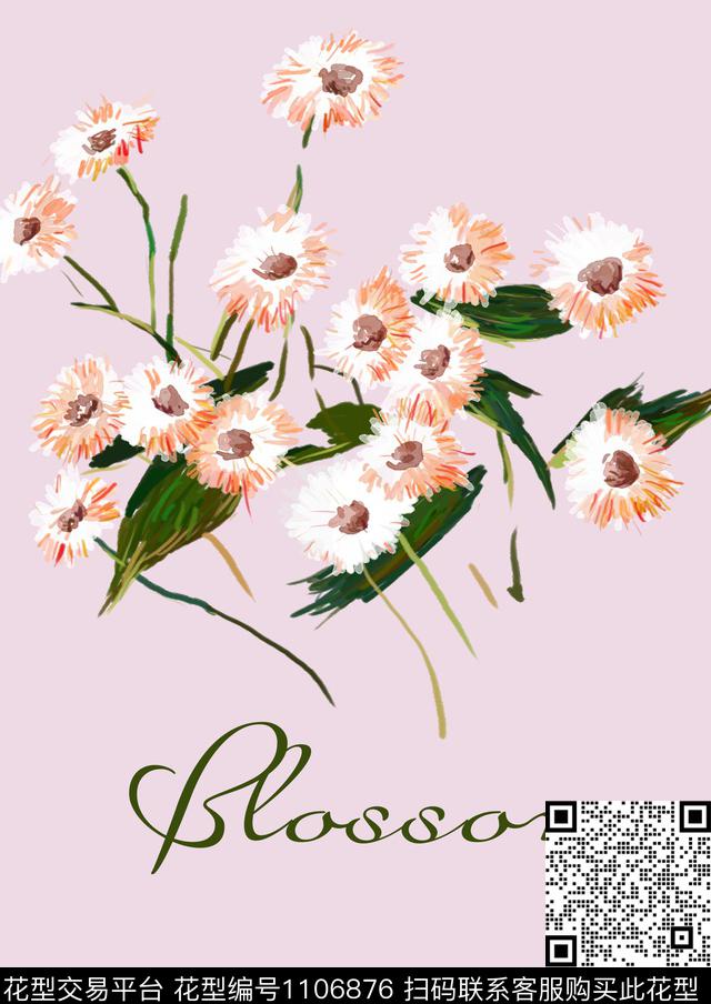 手绘花卉花卉水彩花卉数码印花华亿平台下载（图片编号: 1106876） - 瓦栏（Walan）