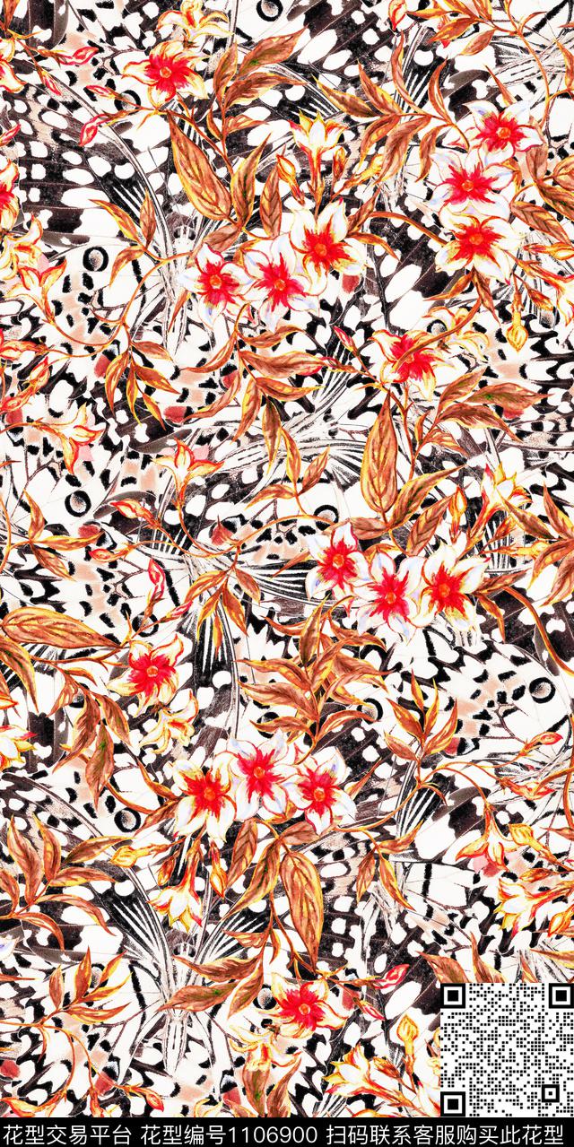 数码华亿平台大牌风抽象数码印花华亿平台下载（图片编号: 1106900） - 瓦栏（Walan）