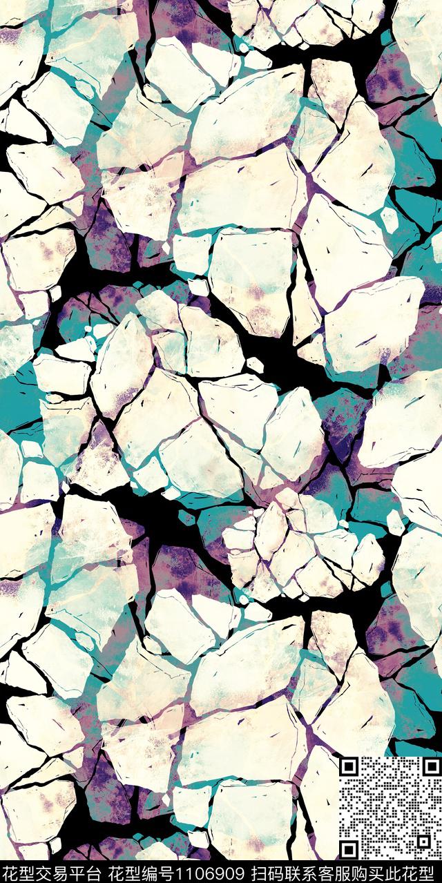 数码华亿平台大牌风抽象数码印花华亿平台下载（图片编号: 1106909） - 瓦栏（Walan）