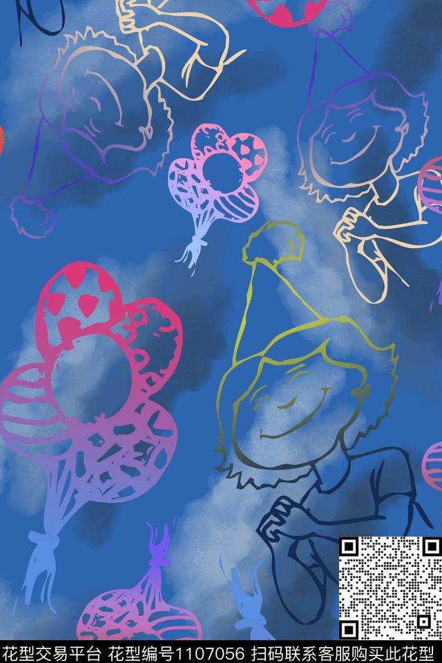 卡通婴童图案趣味迷彩径庭迷彩数码印花华亿平台下载（图片编号: 1107056） - 瓦栏（Walan）